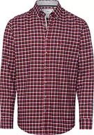 Koszule męskie - BRAX Męska koszula w stylu Daniel C Light Flanell Check w kratkę, koszula flanelowa z kołnierzem button-down, Burned RED, L - miniaturka - grafika 1