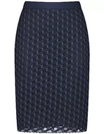 Spódnice - Gerry Weber Damska spódnica ołówkowa z koronką, długa szeroka spódnica ołówkowa wzorzysta, niebieski (Blueberry), 42 - miniaturka - grafika 1