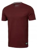 Koszulki męskie - Męska Bordowa Koszulka Pitbull Bawełniany Klasyczny T-shirt No Logo S - miniaturka - grafika 1
