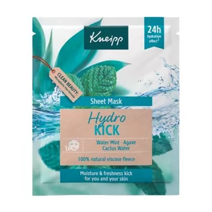 Kneipp Maska do twarzy na tkaninie Hydro Kick Mięta awgawa i kaktus 18.0 ml - Maseczki do twarzy - miniaturka - grafika 1