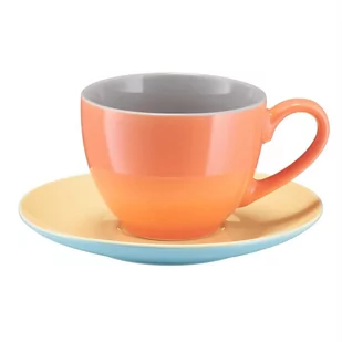 Filiżanka 220ml BORNEO grey-orange-yellow-blue VILLA ITALIA - Filiżanki - miniaturka - grafika 1