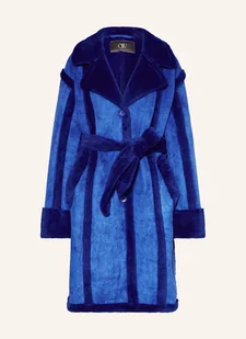 Ow Collection Płaszcz Oversize New York Ze Sztucznym Futrem blau - Płaszcze damskie - miniaturka - grafika 1