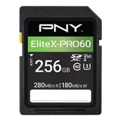 Karty pamięci - PNY EliteX-PRO60 256 GB SDXC UHS-II Klasa 10 P-SD256V60280EXP6-GE P-SD256V60280EXP6-GE - miniaturka - grafika 1