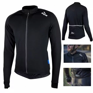 Bluzy na rower - Rogelli, Bluza męska, CALUSO 2.0, czarny, rozmiar 2XL - grafika 1