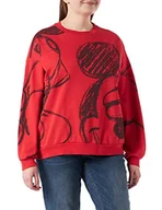 Bluzy damskie - Desigual Damska bluza Sweat_Play Mickey, pomarańczowy, XL - miniaturka - grafika 1
