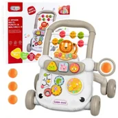 Pchacze - Leantoys Chodzik interaktywny szary - miniaturka - grafika 1