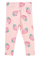 Legginsy - LEGGINSY DZIECIĘCE MINOTI RÓŻOWE W TRUSKAWKI 98 - miniaturka - grafika 1