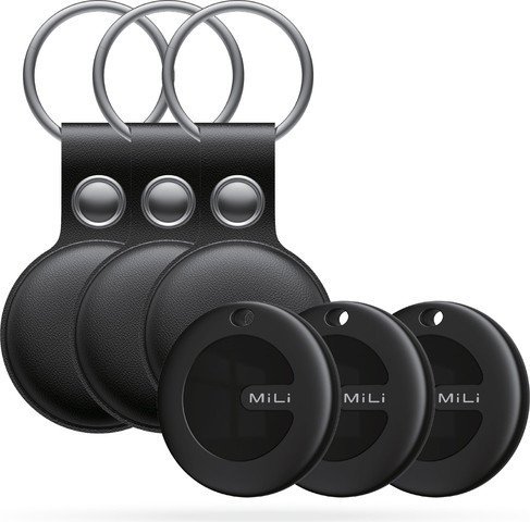 Lokalizator MiLi MiTag DUO czarny + czarne etui 3szt
