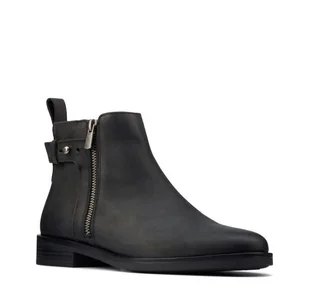 Memi Lo [black leather] - rozmiar 39 - Botki damskie - miniaturka - grafika 1