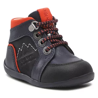 Buty dla chłopców - Trzewiki Kickers - Bins Mountain 878602-10 M Marine/Orange 103 - grafika 1
