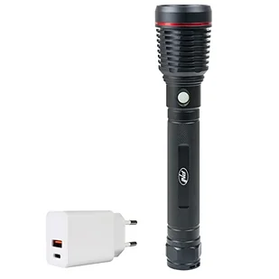 PNI Pakiet aluminiowa latarka Adventure F420 z diodami LED 10 W, 1000lm, do 420m, 8000 mAh, QC3.0, PD3.0 - Latarki - miniaturka - grafika 1
