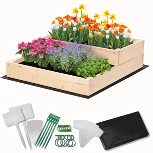 Skrzynia na warzywa skrzynie na warzywniak drewniany 60x60 ZESTAW EKO / Wamar-Sosenka - Szklarnie ogrodowe - miniaturka - grafika 1