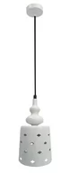 Lampy sufitowe - Candellux LAMPA wisząca HAMP 31-51905 metalowa OPRAWA zwis wzorki biały - miniaturka - grafika 1