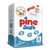 Pieluchy - Pine Soft 3D pieluchy rozmiar 6 XL 15+ kg 22 sztuki - miniaturka - grafika 1