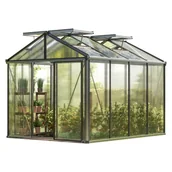 Szklarnie ogrodowe - GFP szklarnia Diamas 22 Light 235x311 cm - grube panele poliwęglanowe ok. 12 mm - kolor: aluminium naturalne - miniaturka - grafika 1