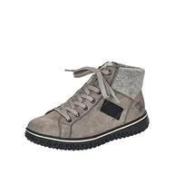 Botki damskie - Rieker Damskie sztyblety Z4230, Szary Grey Fog czarny 40, 42 EU - miniaturka - grafika 1
