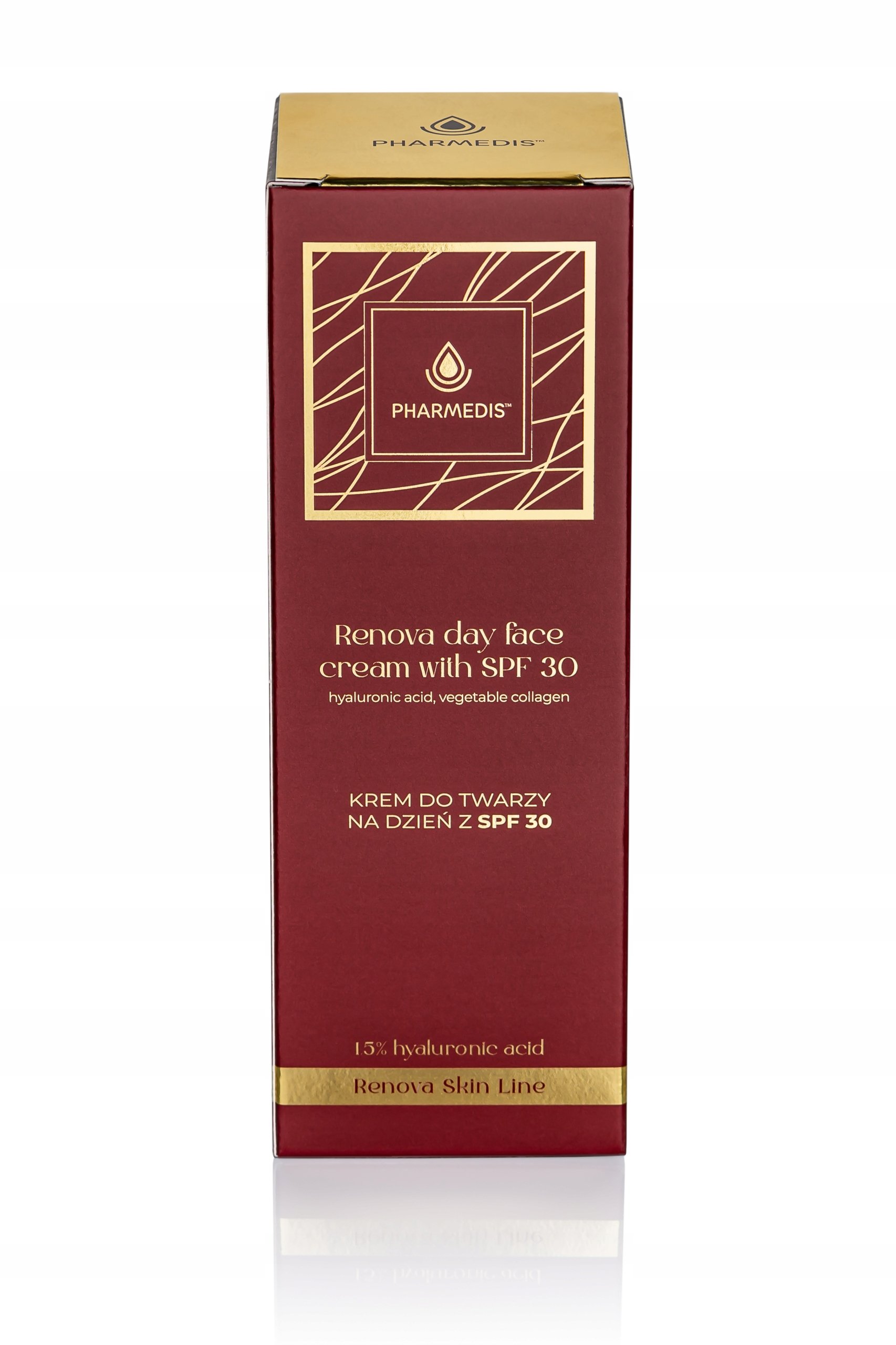 Krem do twarzy na dzień z SPF30, z kwasem hialuronowym, kolagenem roślinnym