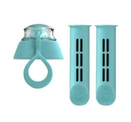 Wkłady filtrujące - Dafi Soft 2 x filtr węglowy + nakrętka do butelki filtrującej w kolorze miętowym - miniaturka - grafika 1