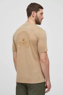Salewa t-shirt sportowy Eagle Sheep Camp Dry kolor beżowy z nadrukiem 00-0000028910 - Koszulki męskie - miniaturka - grafika 1