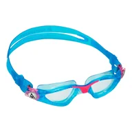Pływanie - Aqua Sphere Dziecięce okulary pływackie KAYENNE Junior przezroczyste soczewki niebieski czerwony - miniaturka - grafika 1