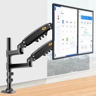 Uchwyt biurkowy do dwóch monitorów HS-160B - Podnóżki, podpórki, podkładki - miniaturka - grafika 4