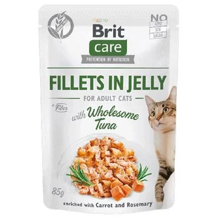 Brit Care Cat Fillets in Jelly Wholesome Tuna 85 g Tuńczyk - Mokra karma dla kotów - miniaturka - grafika 1