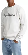 Bluzy męskie - Pepe Jeans Męska bluza Ryan Crew, Biały (nie biały), M - miniaturka - grafika 1