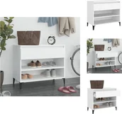Szafki na buty - vidaXL Stojak na buty biały 70x36x60 cm materiał drewnopochodny - Stojaki i szafki na buty - miniaturka - grafika 1