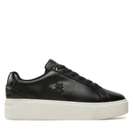 Sneakersy męskie - Sneakersy Tommy Hilfiger Th Platform Court Sneaker FW0FW08614 Czarny - miniaturka - grafika 1