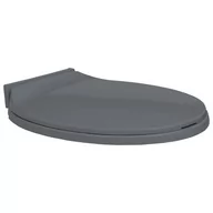 Deski sedesowe - VidaXL Cicho zamykana deska sedesowa, szara, owalna 145816         VidaXL - miniaturka - grafika 1