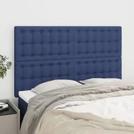 Inne meble do sypialni - Lumarko Zagłówki do łóżka, 4 szt., niebieskie, 72x5x78/88 cm, tkanina - miniaturka - grafika 1