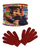 Rękawiczki - Czerwony zestaw zimowy Psi Patrol Chase komin i rękawiczki - miniaturka - grafika 1