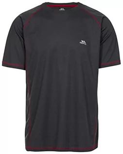 Koszulki męskie - Trespass ALBERT T-shirt męski szybkoschnący z krótkim rękawem, karbon, S MATOTSO10026_CBNS - grafika 1
