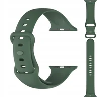 Akcesoria do smartwatchy - Pasek Bizon Strap Watch Silicone do Apple Watch 42/44/45/49 mm, ciemnozielony - miniaturka - grafika 1