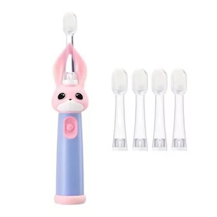 Szczoteczka soniczna VITAMMY Bunny Różowy + Końcówka szczoteczki VITAMMY Bunny (4 szt.) - Szczoteczki do zębów dla dzieci - miniaturka - grafika 1
