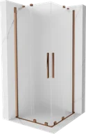 Kabiny prysznicowe - Mexen Velar Duo kabina prysznicowa rozsuwana 90x90 cm, szron, różowe złoto - 871-090-090-32-60 - miniaturka - grafika 1
