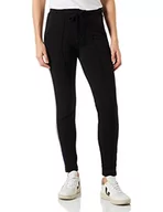 Spodnie damskie - Love Moschino Slim Fit Joggers with Striped Tape Along Sides And Logo Patch Spodnie Damskie Casual, Czarny, 34 - miniaturka - grafika 1