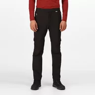 Spodnie męskie - Regatta Męskie Spodnie z Odpinanymi Nogawkami Highton Zip Off Czarny, Rozmiar: 34R - miniaturka - grafika 1