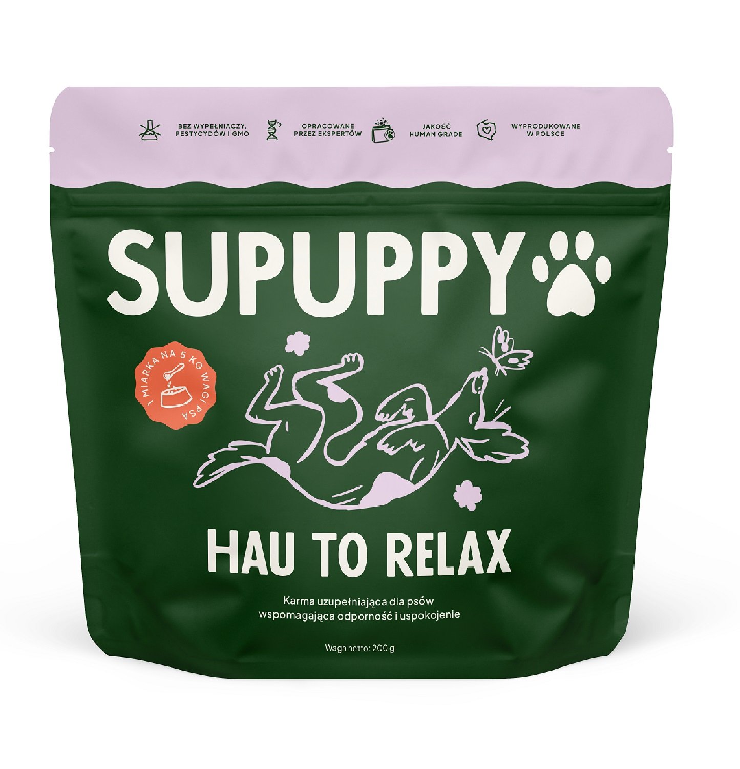 Supuppy Hau to relax Suplementy dla psów w proszku, 200 g