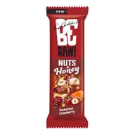 Batoniki - BeRaw Nuts&Honey baton żurawinowo - miodowy z orzechami laskowymi, 30 g -> Wysyłka od 1,99 - odbiór w Żabce - miniaturka - grafika 1