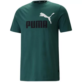Koszulki sportowe damskie - Koszulka fitness męska Puma ESS+ 2 Col Logo Tee - grafika 1