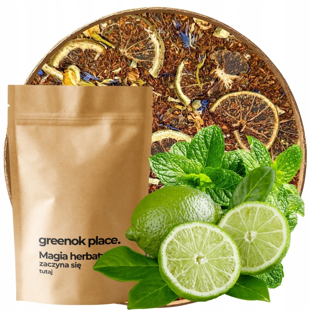 Herbata Rooibos Mohito 1000g mojito limonka mięta Orzeźwiająca 1kg Hurt