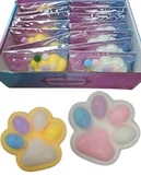 Zabawki sensoryczne - Relaksacyjny Gniotek Aktywizujący w Kształcie Łapki - miniaturka - grafika 1