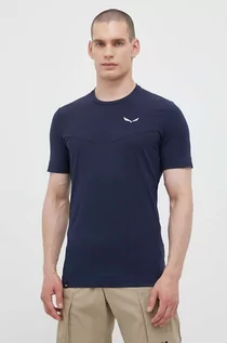Koszulki męskie - Salewa t-shirt sportowy Lavaredo Hemp kolor granatowy gładki - grafika 1