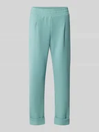 Spodnie sportowe damskie - Spodnie dresowe o kroju slim fit z kontrafałdą - miniaturka - grafika 1