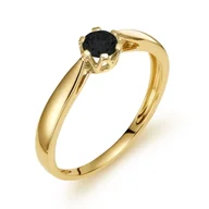 Pierścionki - Pierścionek Au 585 z czarnym brylantem RR46142BDY - miniaturka - grafika 1