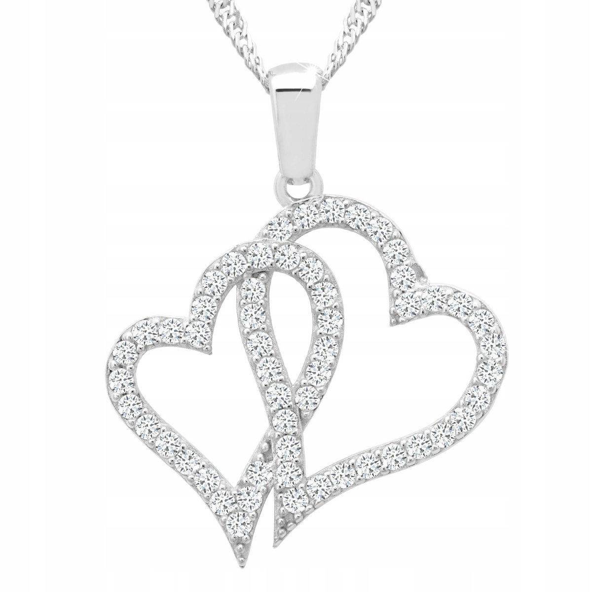Naszyjnik Srebrny Serce Serduszko Heart Love Kocham Cię SREBRO 925