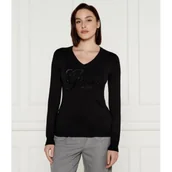 Swetry damskie - GUESS Sweter MEGAN | Slim Fit - miniaturka - grafika 1