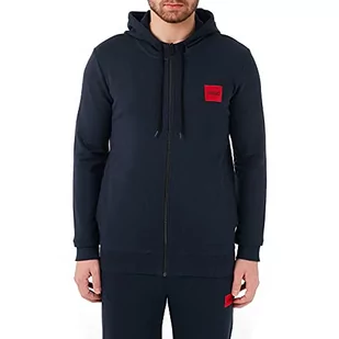HUGO Męska bluza Daple212 z bawełny Terry z naszywką z logo, Dark Blue405, S - Bluzy męskie - miniaturka - grafika 1