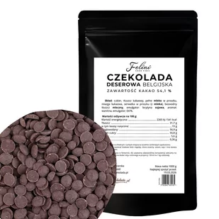Felini czekolada deserowa belgiska 54,9% 1kg - Czekolada - miniaturka - grafika 1